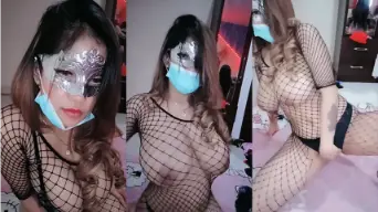 Fika Toket Gede Baju Jaring-Jaring Video by simontok
